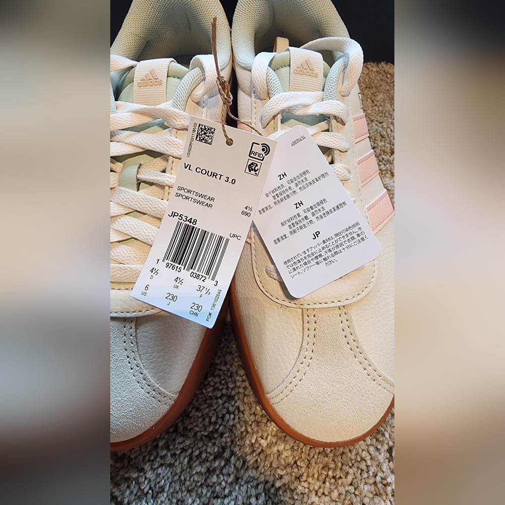 NEW Women's Adidas VL Court 3.0 Sneaker Size 6W/4.5Y - Picture 7 of 10